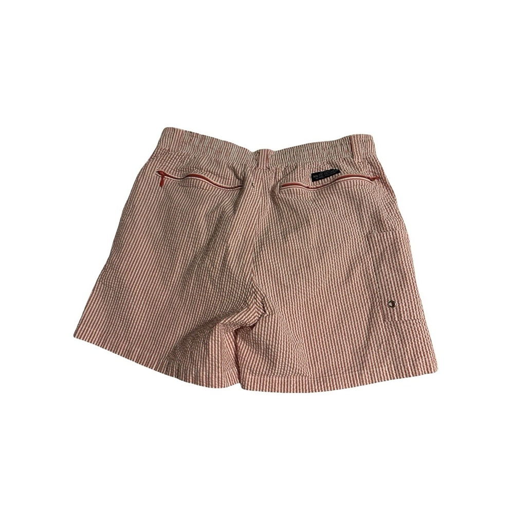 Southern‎ Marsh Dockside Swim Trunks Pinstriped in Red Seersucker Men's Small - Picture 5 of 10